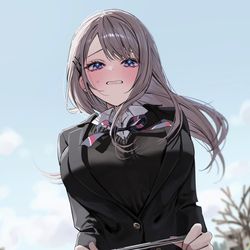 This is a pixiv picture whose title is (ちょっと恥ずかしいかも……).