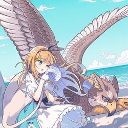 This is a pixiv picture whose title is アリスとグリフォン.