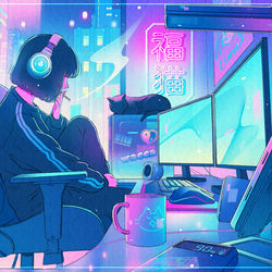 This is a pixiv picture whose title is 福猫.