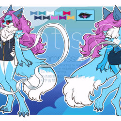 This is a pixiv picture whose title is 【Skeb】ご依頼者様OCさん - 二面図.