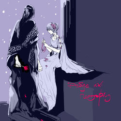 This is a pixiv picture whose title is ハデスとペルセポネ.