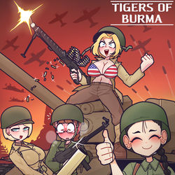 This is a pixiv picture whose title is 버마전선.