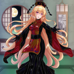 This is a pixiv picture whose title is 【Skeb】ラバー純狐.