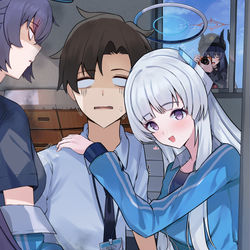 This is a pixiv picture whose title is 先生に襲われちゃった・・・♡.