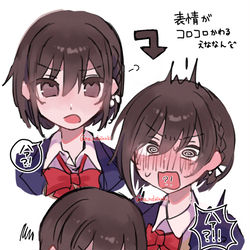This is a pixiv picture whose title is 表情がコロコロ変わるえななん🫶.