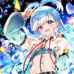 This is a pixiv picture whose title is Ⓗⓐⓟⓟⓨ ⓑⓘⓡⓣⓗⓓⓐⓨ 𝕜𝕠𝕓𝕠☔💙🎂.