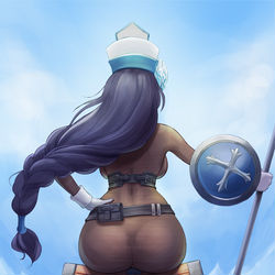 This is a pixiv picture whose title is 勝利の女神：NIKKE メイデン：アイスローズ.