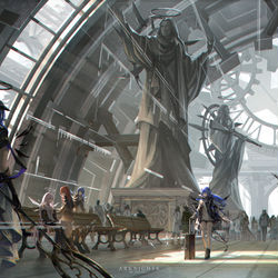 This is a pixiv picture whose title is 一位旅者，一位过客.