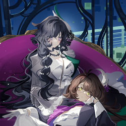 This is a pixiv picture whose title is 镜映组.