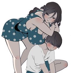 This is a pixiv picture whose title is 仲良し夫婦はS女とM男♡.
