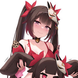 This is a pixiv picture whose title is モフモフ花火 Sparkle fumo.