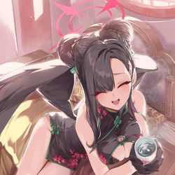 This is a pixiv picture whose title is 飲む？.