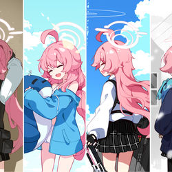 This is a pixiv picture whose title is 振り返っても、もうあなたはいないけれど、今の私は前を向く.