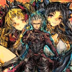This is a pixiv picture whose title is アーチャーエミヤ&イシュタル&エレシュキガル.