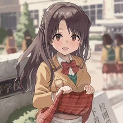 This is a pixiv picture whose title is 無地パンツを強要される子たち.