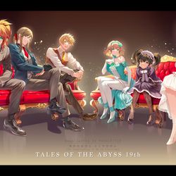 This is a pixiv picture whose title is TOA19周年.