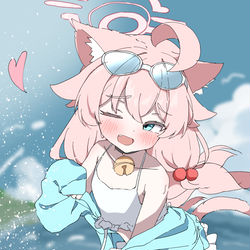 This is a pixiv picture whose title is 水着猫ホシノ.