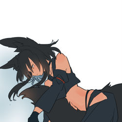 This is a pixiv picture whose title is 最近元気のない黒椛.