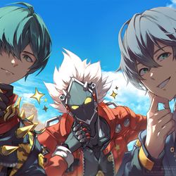 This is a pixiv picture whose title is ライトとビリーと店長と.