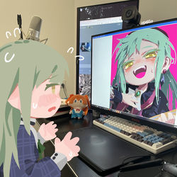 This is a pixiv picture whose title is 若叶睦同学、这照片，是你吗？.