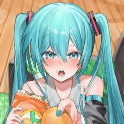 This is a pixiv picture whose title is 「マスター、あー…」.