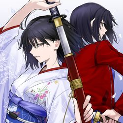 This is a pixiv picture whose title is 両儀式.