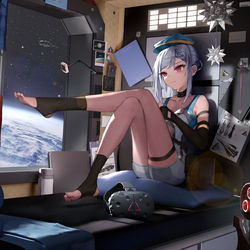 This is a pixiv picture whose title is Space Station.