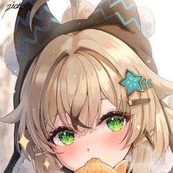 This is a pixiv picture whose title is もぐもぐ.