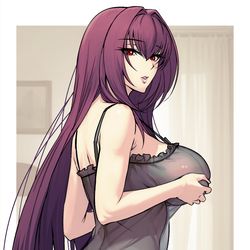 This is a pixiv picture whose title is ナイトガウン.
