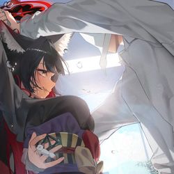This is a pixiv picture whose title is 壁ドン.