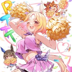 This is a pixiv picture whose title is 「今度は私が応援しちゃいます！」.