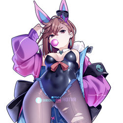 This is a pixiv picture whose title is Momo drippy bunnysuit.