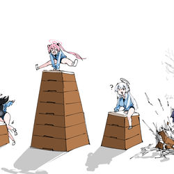 This is a pixiv picture whose title is セミナー跳び箱.