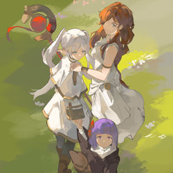 This is a pixiv picture whose title is Fern, Frieren, Flamme.