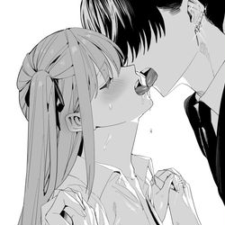 This is a pixiv picture whose title is キス絵です.