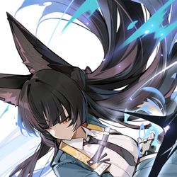 This is a pixiv picture whose title is 「私は刀となり病弊を断つ！」.