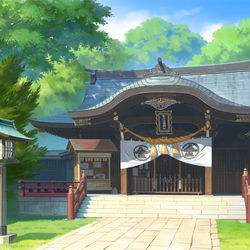 This is a pixiv picture whose title is 金刀比羅神社　本殿.