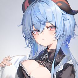 This is a pixiv picture whose title is メイド甘雨.