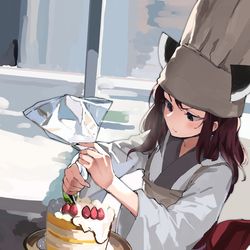 This is a pixiv picture whose title is パティシエきりたん.