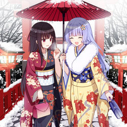 This is a pixiv picture whose title is skeb狂三&美九.