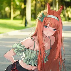 This is a pixiv picture whose title is サイレンススズカ.