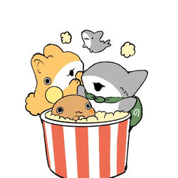 This is a pixiv picture whose title is 映画おでかけ子ザメ　2025夏公開！.