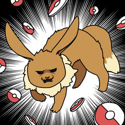 This is a pixiv picture whose title is イーブイのやんのかステップ！.