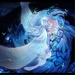 This is a pixiv picture whose title is 蓝蝴蝶.