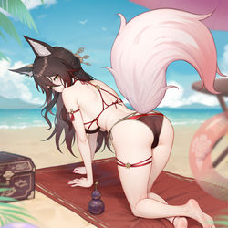 This is a pixiv picture whose title is 忘归人水着.