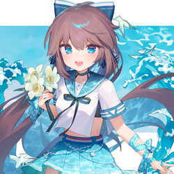 This is a pixiv picture whose title is 💙💙.