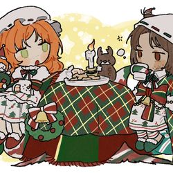 This is a pixiv picture whose title is 크리스마스 악몽 그레고르와 이스마엘.