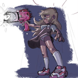 This is a pixiv picture whose title is Gun Girl.