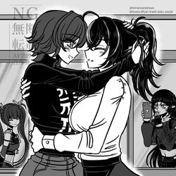 This is a pixiv picture whose title is Date in Her Office.