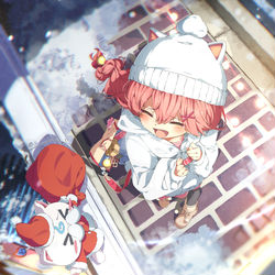 This is a pixiv picture whose title is 冬日の帰り道.